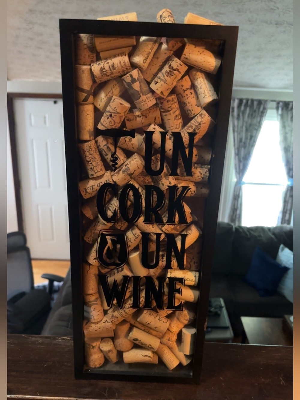 Bed Bath & Beyond Black Framed Wine Cork Shadow Box